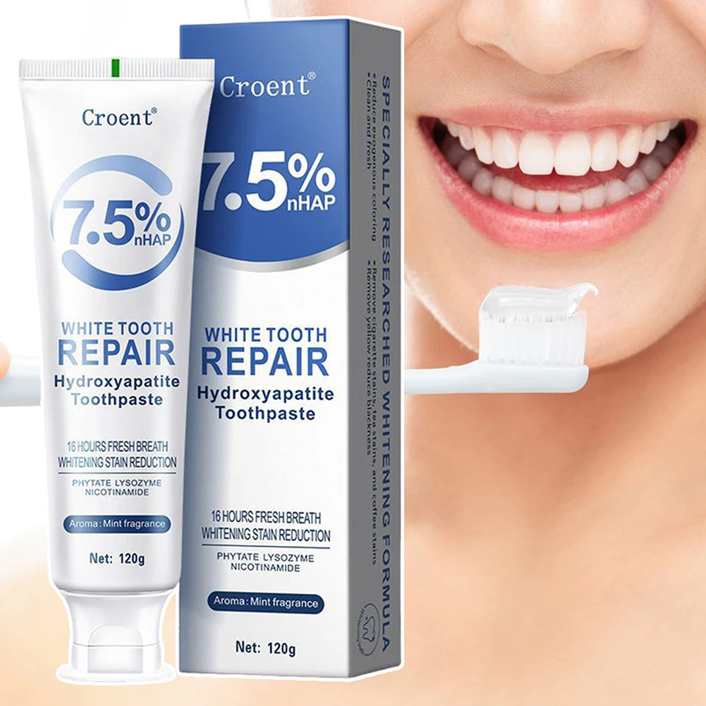120G Hydroxyapatite Toothpaste,Gentle Mint,Breath Refreshing Whitening Toothpaste,Intensives Stain Removal Tooth Paste,Oral Care